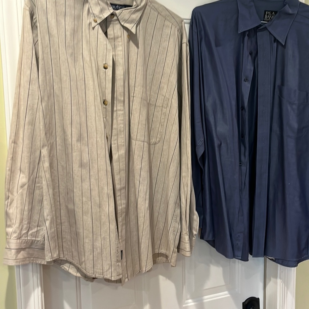 Jos A Banks and Nautical Men’s to dress shirts, size L, very good condition